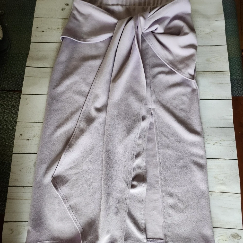 2 Piece Crop Top & Skirt Stretch Knit Set Blue Blush Size Small